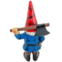 Garden Gnome With Axe Outdoor Garden Ornament -PlantHub Shop GB024S 2