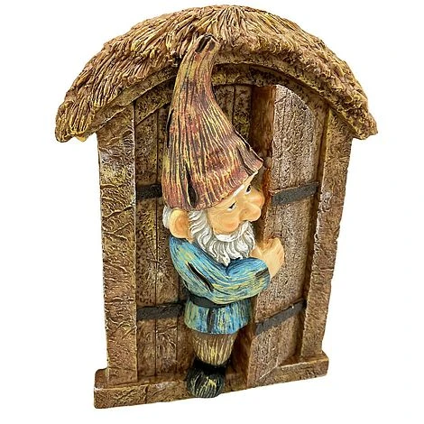 Wall Mountable Gnome In A Door Garden Ornament 5 Wall Mountable Gnome In A Door Garden Ornament - Image 3