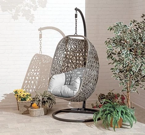 Brampton Luxury Rattan Wicker Outdoor Hanging Cocoon Egg Swing Chair Single 3 Brampton Luxury Rattan Wicker Outdoor Hanging Cocoon Egg Swing Chair Single
