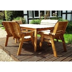 6 Seater Rectangular Table Set With Benches -PlantHub Shop HB1420Pic5