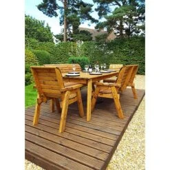 8 Seater Rectangular Table Set With Benches -PlantHub Shop HB1620Pic4
