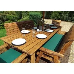 8 Seater Rectangular Table Set With Benches -PlantHub Shop HB16G20Pic6