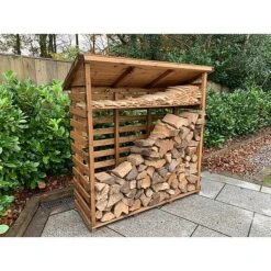 Wooden Log Store Large 5 X 2ft -PlantHub Shop HB203203