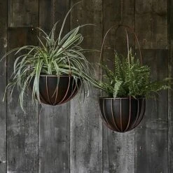 Indoor Kensington Copper Tall Hanging Planter H60Cm D24Cm -PlantHub Shop IKCTHP24 1