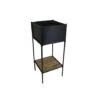 Indoor Kensington Metal Square Planter Stand In Black H76Cm W30Cm 1 Indoor Kensington Metal Square Planter Stand In Black H76Cm W30Cm -PlantHub Shop IKMSPSB76 copy