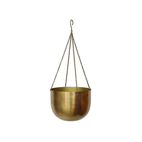 Indoor Mayfair Antique Brass Hanging Planter H21Cm D30Cm 3 Indoor Mayfair Antique Brass Hanging Planter H21Cm D30Cm