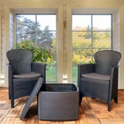 Idooka Tea For Two Dark Grey Bistro Set -PlantHub Shop Indoors