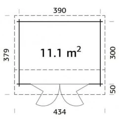 Ines 1 3m X 3.9m Summerhouse 9 Ines 1 3m X 3.9m Summerhouse -PlantHub Shop Ines20120plan