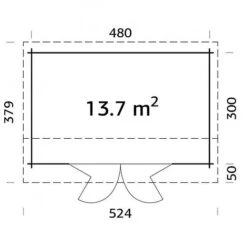 Ines 2 3m X 4.8m Summerhouse 9 Ines 2 3m X 4.8m Summerhouse -PlantHub Shop Ines20220plan