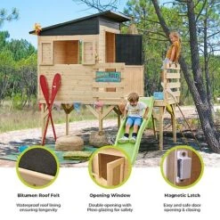 Soulet Portland Playhouse With Slide 10 X 8 -PlantHub Shop Infographics20Images24