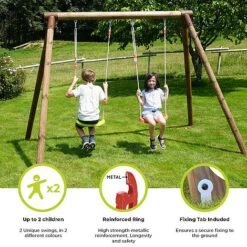 Soulet Alizee Double Wooden Swing Set -PlantHub Shop Infographics20Images28