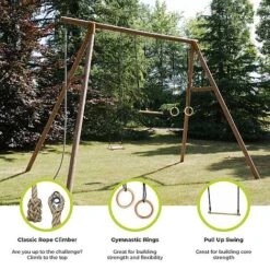Soulet Galdar Wooden Swing Set 10 Soulet Galdar Wooden Swing Set -PlantHub Shop Infographics20Images30
