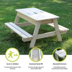 Soulet Childrens Wooden Picnic Table With Sandpit 11 Soulet Childrens Wooden Picnic Table With Sandpit -PlantHub Shop Infographics20Images31