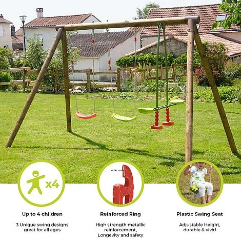 Soulet Pacco Wooden Swing Set 4 Soulet Pacco Wooden Swing Set - Image 2