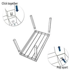 Idooka Faux Wood Garden Coffee Table - Waterproof Patio Side Table For Outdoor Use 17 Idooka Faux Wood Garden Coffee Table - Waterproof Patio Side Table For Outdoor Use -PlantHub Shop Instructions2