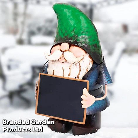 Metal Gnome With Chalk Board 4 Metal Gnome With Chalk Board - Image 2