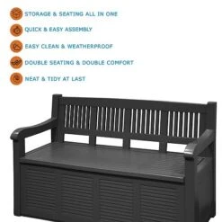 Idooka Black Storage Bench 13 Idooka Black Storage Bench -PlantHub Shop Key20Features14