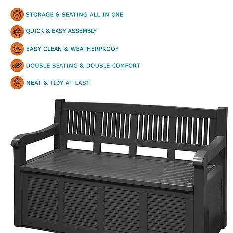 Idooka Black Storage Bench 7 Idooka Black Storage Bench - Image 5