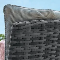 Maze Rattan LA Garden Dining Set Round With Ice Bucket 8 Seat -PlantHub Shop LA 6 Seat Round Dining Set grey flat weave 10RE