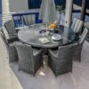 Maze Rattan LA Garden Dining Set Round With Ice Bucket 8 Seat -PlantHub Shop LA 8 Seat Round Ice Bucket 3 GR SQ