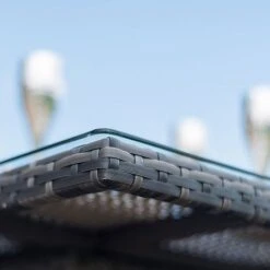 Maze Rattan LA Garden Dining Set Rectangular With Ice Bucket 6 Seat -PlantHub Shop LA20DINING206203