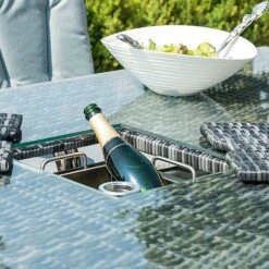 Maze Rattan LA Garden Dining Set Rectangular With Ice Bucket 6 Seat -PlantHub Shop LA20DINING206208