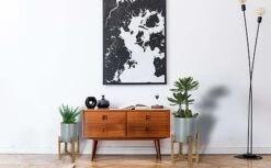 Idooka Metal Barrel Plant Pot Pair With Wooden Stands 15 Idooka Metal Barrel Plant Pot Pair With Wooden Stands -PlantHub Shop Lifestyle202