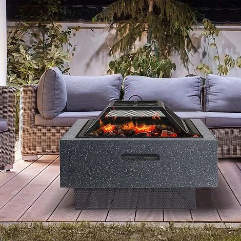 Idooka Stone Effect Fire Pit & BBQ 4 Idooka Stone Effect Fire Pit & BBQ - Image 2