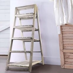 Idooka Natural Ladder Storage Shelves 15 Idooka Natural Ladder Storage Shelves -PlantHub Shop Look20Up 2