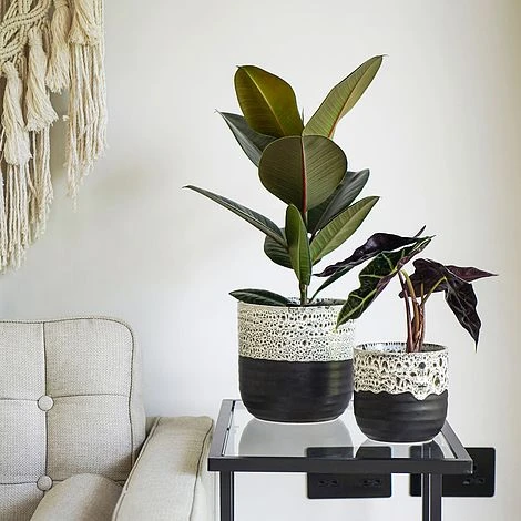 Marble Reactive Glaze Planter H25Cm D25Cm 4 Marble Reactive Glaze Planter H25Cm D25Cm - Image 2