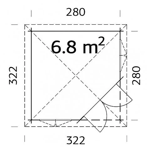 Melanie 6.8m2 Summerhouse 2.8m X 2.8m 5 Melanie 6.8m2 Summerhouse 2.8m X 2.8m - Image 3