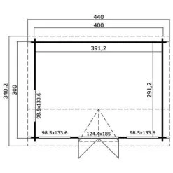 Muskham 2 Summerhouse 3m X 4m -PlantHub Shop Muskham20220plan