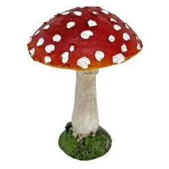 Set Of 3 Red Cap Garden Mushroom Ornaments -PlantHub Shop NJ1034 1