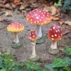 4 Garden Mushroom Red Cap Toadstool Ornaments Fairy Garden Decoration -PlantHub Shop NJ1034 NJ1044 4