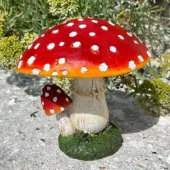 Large Double Stem Garden Mushroom Ornament -PlantHub Shop NJ1045 9