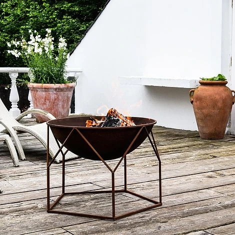 Outdoor Buckingham Firebowl Rust H51Cm W70Cm 4 Outdoor Buckingham Firebowl Rust H51Cm W70Cm - Image 2