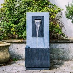 Outdoor Contemporary Water Feature Cement H81Cm -PlantHub Shop OCWFC 4 copy