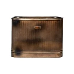 Outdoor Hampton Rectangular Copper Metal Planter H45Cm W80Cm