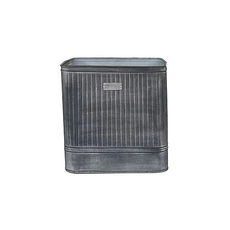 Outdoor Hampton Square Galvanised Metal Planter H45Cm W44Cm 3 Outdoor Hampton Square Galvanised Metal Planter H45Cm W44Cm