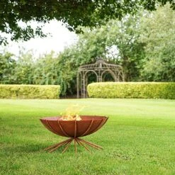 Outdoor Metal Dakota Firebowl In Rust H37Cm W71Cm -PlantHub Shop OMDFR37 1