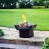Outdoor Metal Sussex Firepit With Grill In Black H41Cm W64Cm -PlantHub Shop OMSFGB41 1