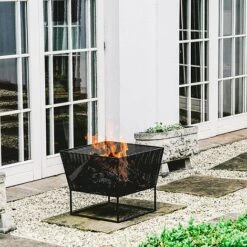 Outdoor Norfolk Firebowl Black Iron H44.5Cm W52Cm -PlantHub Shop ONFB52 1