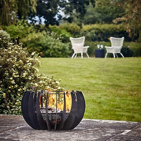 Outdoor Solis Firebowl In Matt Black H30CM W50CM 4 Outdoor Solis Firebowl In Matt Black H30CM W50CM - Image 2