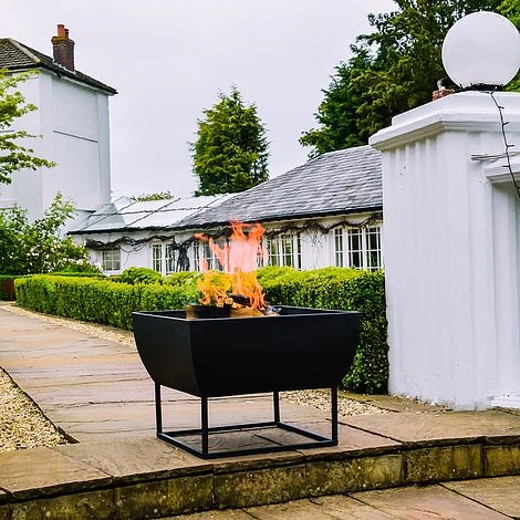 Outdoor Windermere Firebowl Black Iron H36Cm W50Cm 4 Outdoor Windermere Firebowl Black Iron H36Cm W50Cm - Image 2