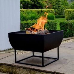 Outdoor Windermere Firebowl Black Iron H36Cm W50Cm 7 Outdoor Windermere Firebowl Black Iron H36Cm W50Cm -PlantHub Shop OWFB50 2