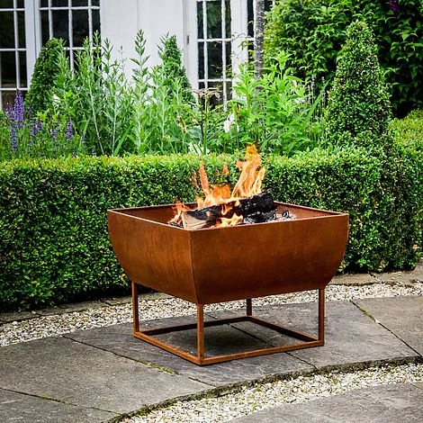 Outdoor Windermere Firebowl Rust Iron H36Cm W50Cm 4 Outdoor Windermere Firebowl Rust Iron H36Cm W50Cm - Image 2