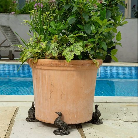 Antique Bronze Coloured Aylesbury Duck Potty Feet - Plant Pot Feet 3 Antique Bronze Coloured Aylesbury Duck Potty Feet - Plant Pot Feet