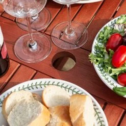 Rowlinson Plumley Hardwood Dining Set 6 Seater Grey Cushions -PlantHub Shop PLUMGREY6 PlumleyDiningSetGREY 05