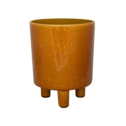 Pisa Mustard Planter H19Cm D16Cm