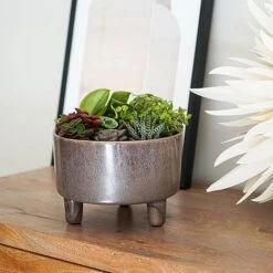 Pisa Reactive Glaze Bowl Mocha H14CM D19CM -PlantHub Shop PRGBM19 1